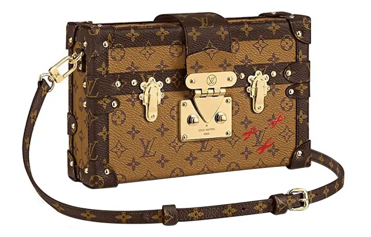 LOUIS VUITTON Coated Canvas Box Bag, Hard Box Bag, Small Square Bag, Clutch, Shoulder Bag, Crossbody Bag Women's Brown