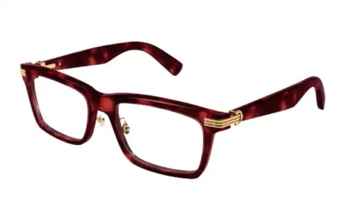 CARTIER Acetate Square Eyeglass Frames Women's Red