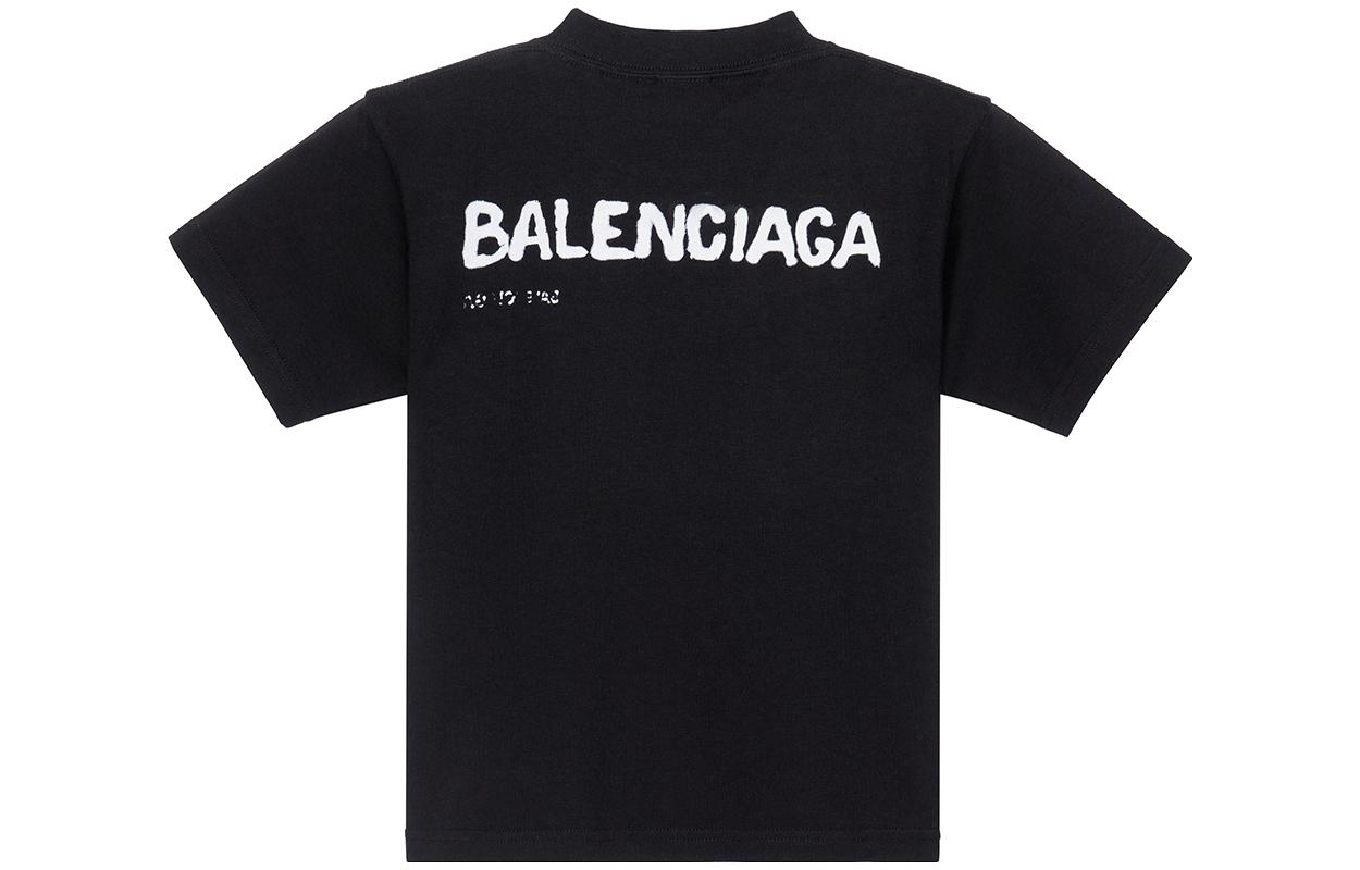 Футболка Balenciaga BalenciagaT FW23 Logo (черная) — фото 2