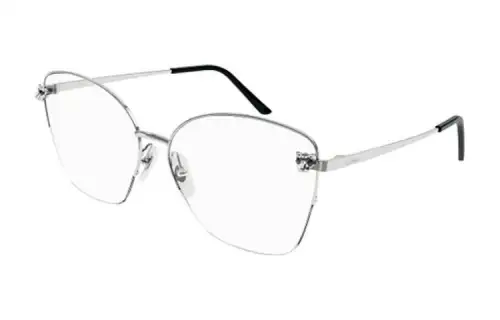 CARTIER Metal Butterfly Eyeglass Frames Women's Silver