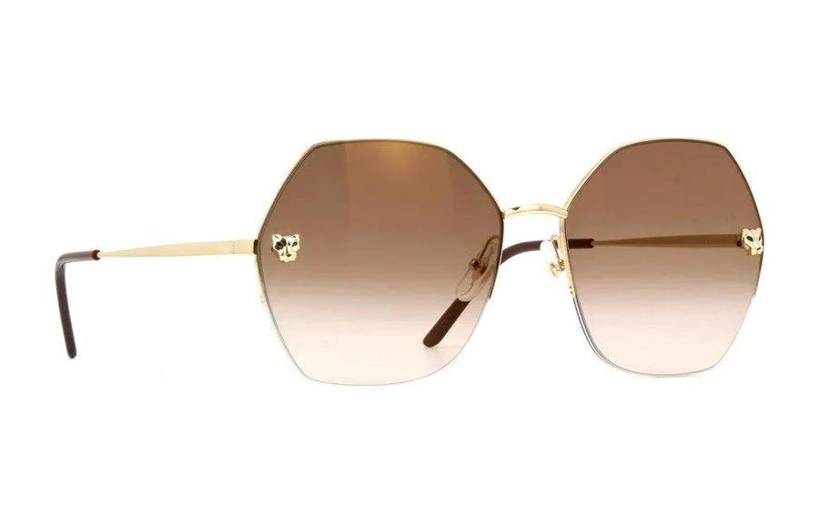 Женские очки Cartier Sunglasses (золотистые) — Золото — фото 4