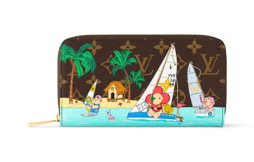 LOUIS VUITTON Coated Canvas Wallet Regular Women's Brown