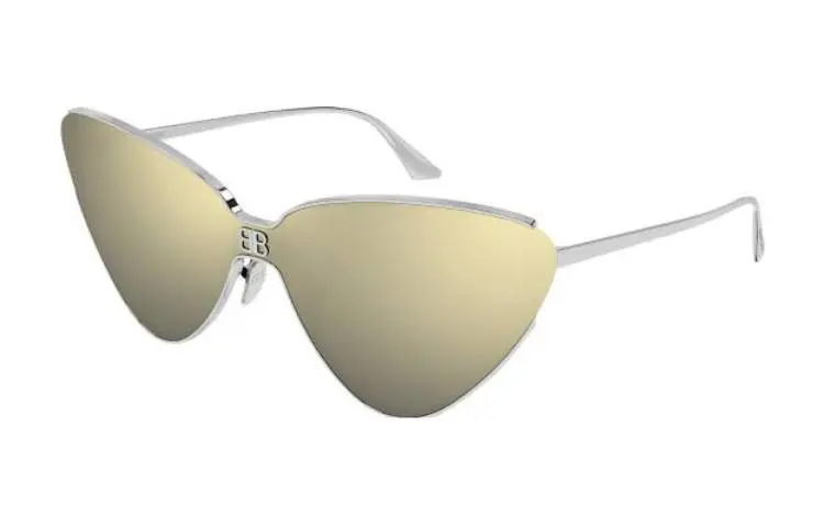 Balenciaga Acetate Irregular Shape Sunglasses Men's Silver