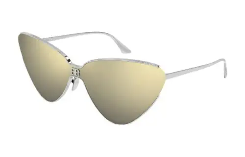Balenciaga Acetate Irregular Shape Sunglasses Men's Silver
