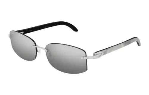 CARTIER Metal Rectangular Sunglasses Women's Gray