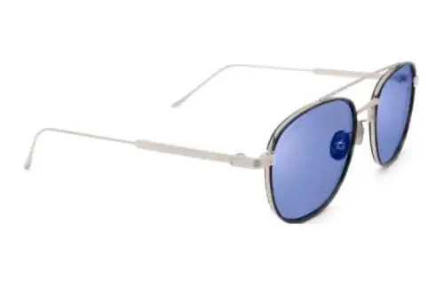 CARTIER Titanium Aviator Sunglasses Women's Silver