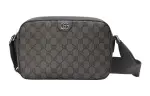 GUCCI Ophidia Canvas With Leather Binding Messenger Bag, Crossbody Bag, Shoulder Bag Men's Gray
