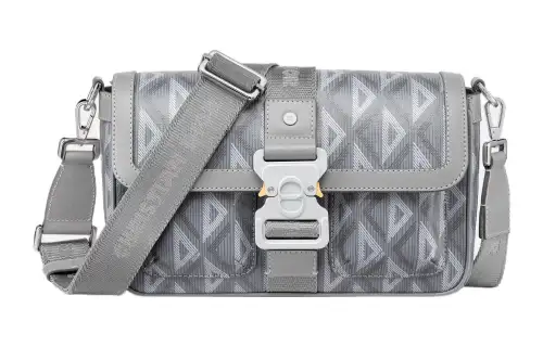 DIOR Canvas Shoulder Bag, Crossbody Bag Regular Men's Gray