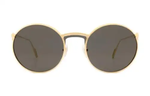 CARTIER Metal Round Sunglasses Women's Gold