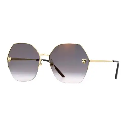 Cartier Panther Emblem Geometric Sunglasses