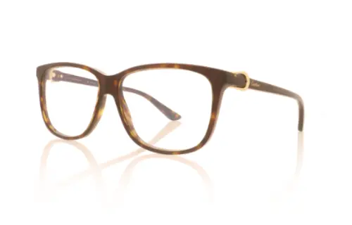 CARTIER Acetate Irregular Shape Eyeglass Frames Women's Brown