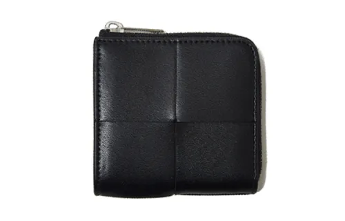 Bottega Veneta Leather Coin Purse Wallet Regular Men's Black