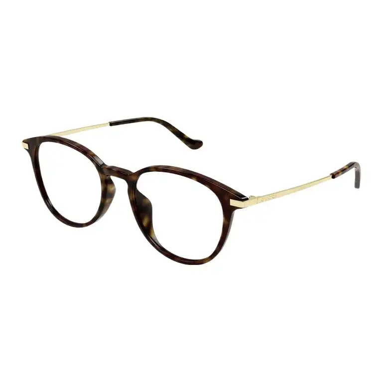 GUCCI Round Eyeglass Frames Men's Brown