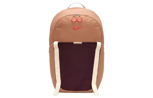 Nike Fabric Backpack Regular Unisex Amber Brown & Night Brown & Bright Dark Red