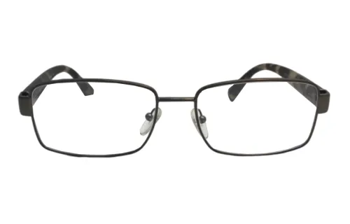 PRADA Acetate Rectangular Eyeglass Frames Unisex Gray