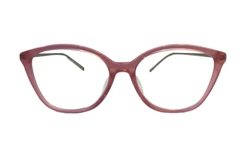 PRADA Irregular Shape Eyeglass Frames Unisex Pink