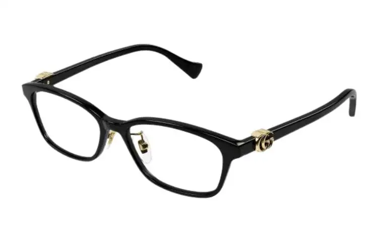 GUCCI Fashion Rectangular Eyeglass Frames Women's Black