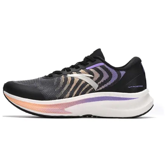 ANTA Running Shoes Women's Low-Top Black/Meat Pink Orange/Purple Light