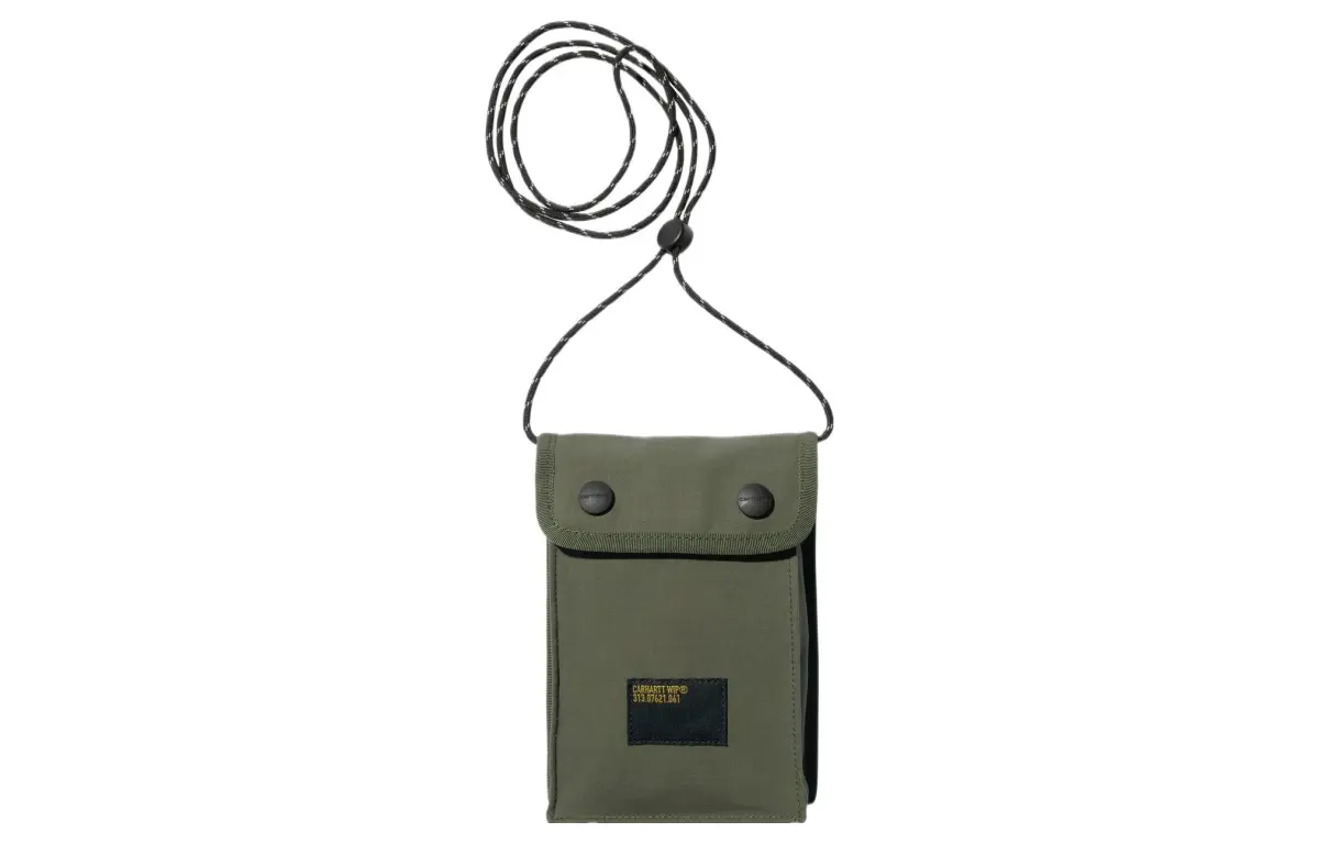 Carhartt WIP Waterproof Cotton Shoulder Bag, Crossbody Bag Regular Men's Army Green