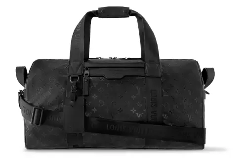 LOUIS VUITTON Keepall Canvas With Leather Finish Handbag, Shoulder Bag, Crossbody Bag, Travel Bag Men's Black