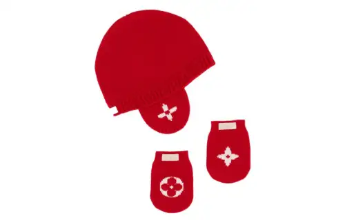 LOUIS VUITTON Beanies Unisex Red
