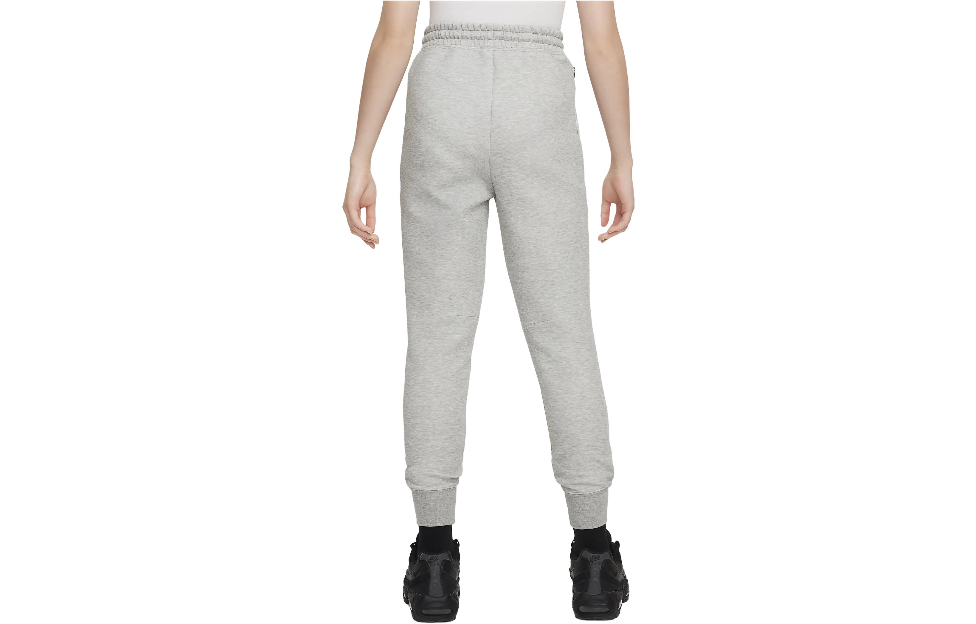 Детские штаны Nike Sportswear Tech Fleece Logo (светло-серый) — фото 2