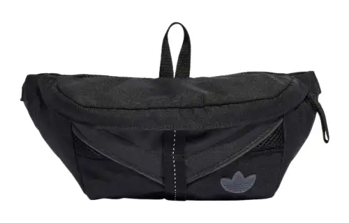 Adidas Originals Trefoil Recycled Polyester Plain Weave Fabric Fanny Pack Regular Men's Black
