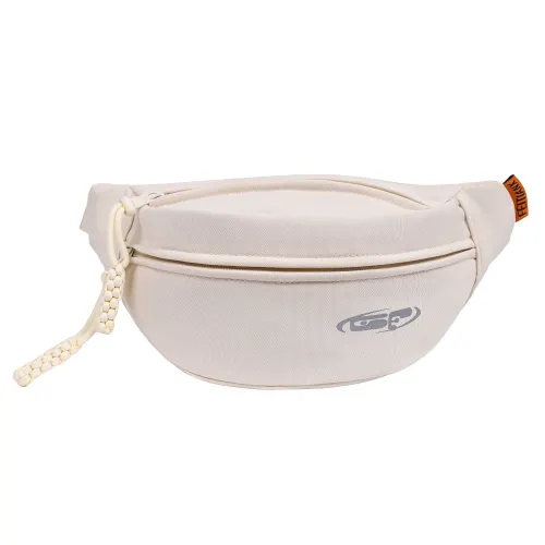 GF Nylon Crossbody Bag, Fanny Pack, Chest Bag, Shoulder Bag Unisex Apricot