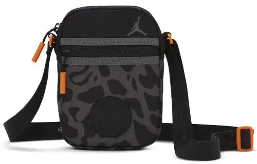 Jordan Polyester Shoulder Bag, Crossbody Bag Regular Unisex Black & Gray