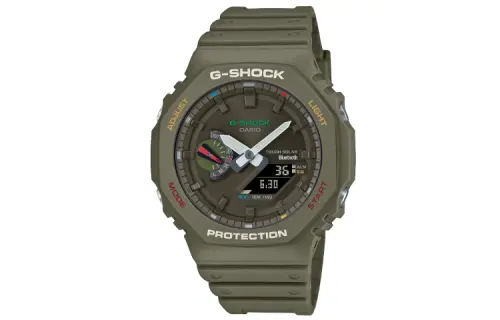 CASIO Unisex Liquid Crystal/Analog Dual Display Series Green Watch GA-B2100FC-3A