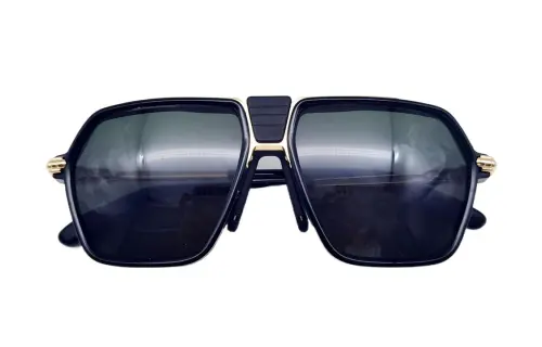 Chrome Hearts Plate And Metal Irregular Shape Sunglasses Unisex Black