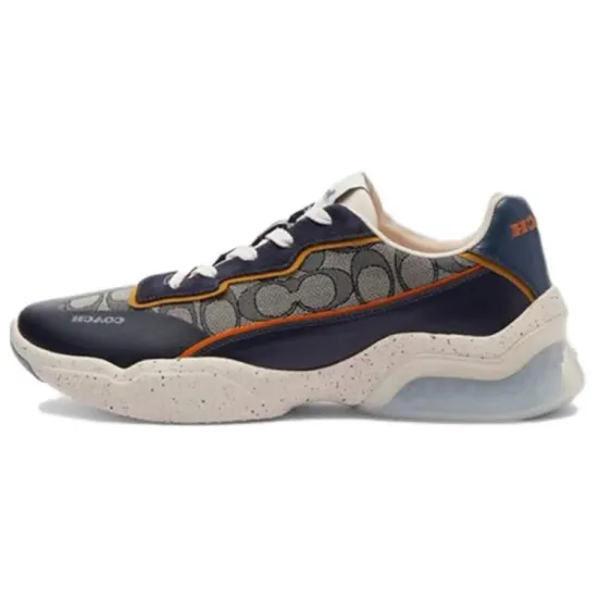 COACH CitySole Casual Shoes Men Low-Top Beige Blue