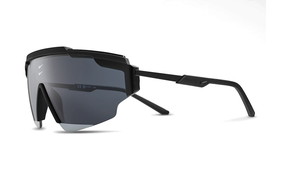 Nike Plate Frame Irregular Shape Sunglasses Unisex Black