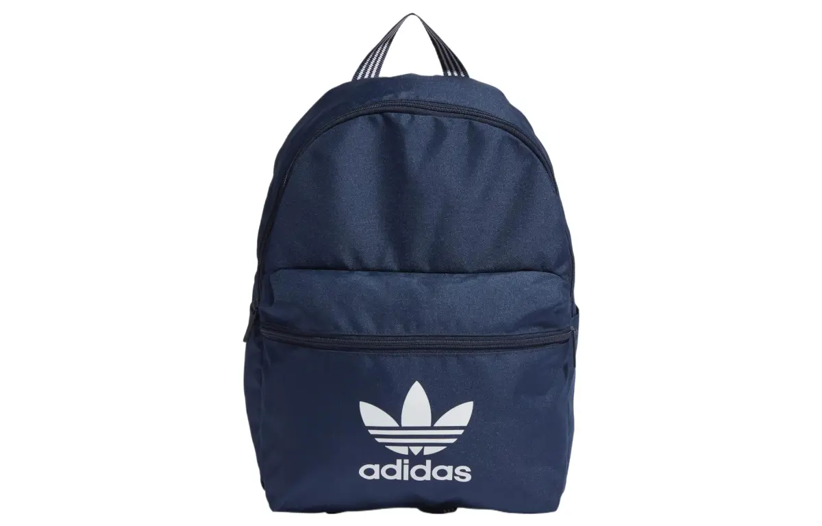 Adidas Originals Trefoil Recycled Polyester Plain Weave Fabric Backpack Unisex Midnight Indigo