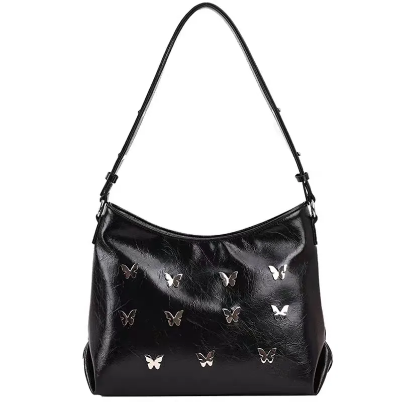 NOMK Pu Underarm Shoulder Bag Women's Black