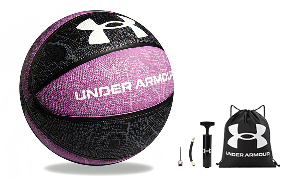 Under Armour Baltimore Maps Collection Rubber Basketball Slip Resistant Abrasion Resistant Purple Black Size 7 Ball