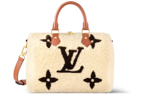LOUIS VUITTON Lv Ski Speedy Bandouliere 25 Cream/Brown