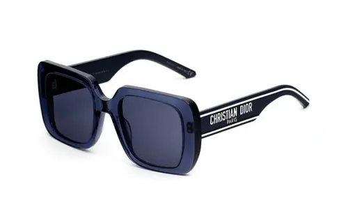 DIOR Plastic Rectangular Sunglasses Women's Blue