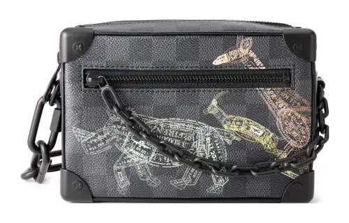 LOUIS VUITTON SOFT TRUNK Cow Leather Trim Box Bag, Small Square Bag, Handheld, Shoulder Bag, Crossbody Bag Mini Men's
