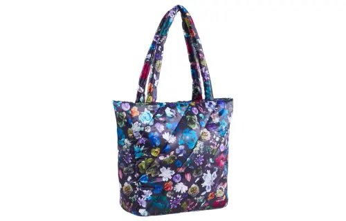 PUMA Liberty Collaboration Polyester Tote Bag, Shopping Bag, Handbag Regular Women's Black & Floral Print