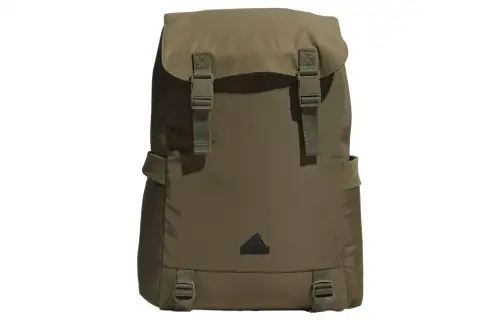 Adidas Recycled Polyester Plain Woven Fabric Backpack Regular Unisex Green
