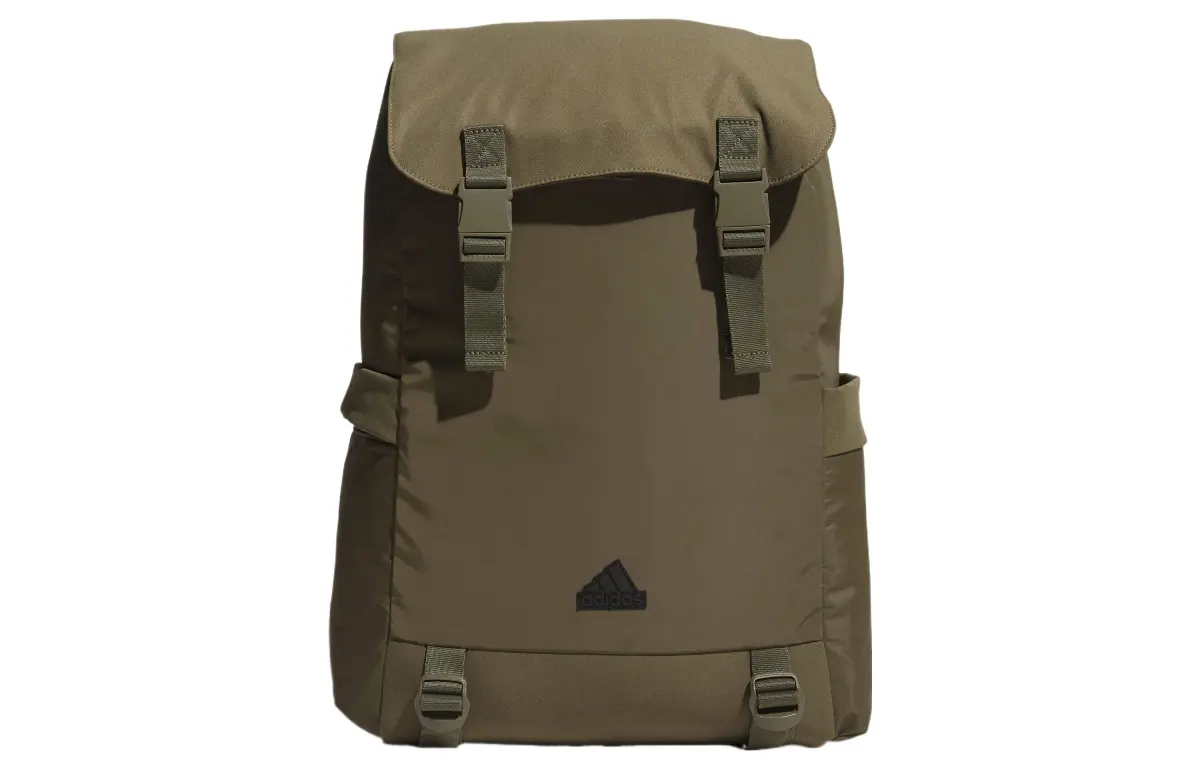 Adidas Recycled Polyester Plain Woven Fabric Backpack Regular Unisex Green