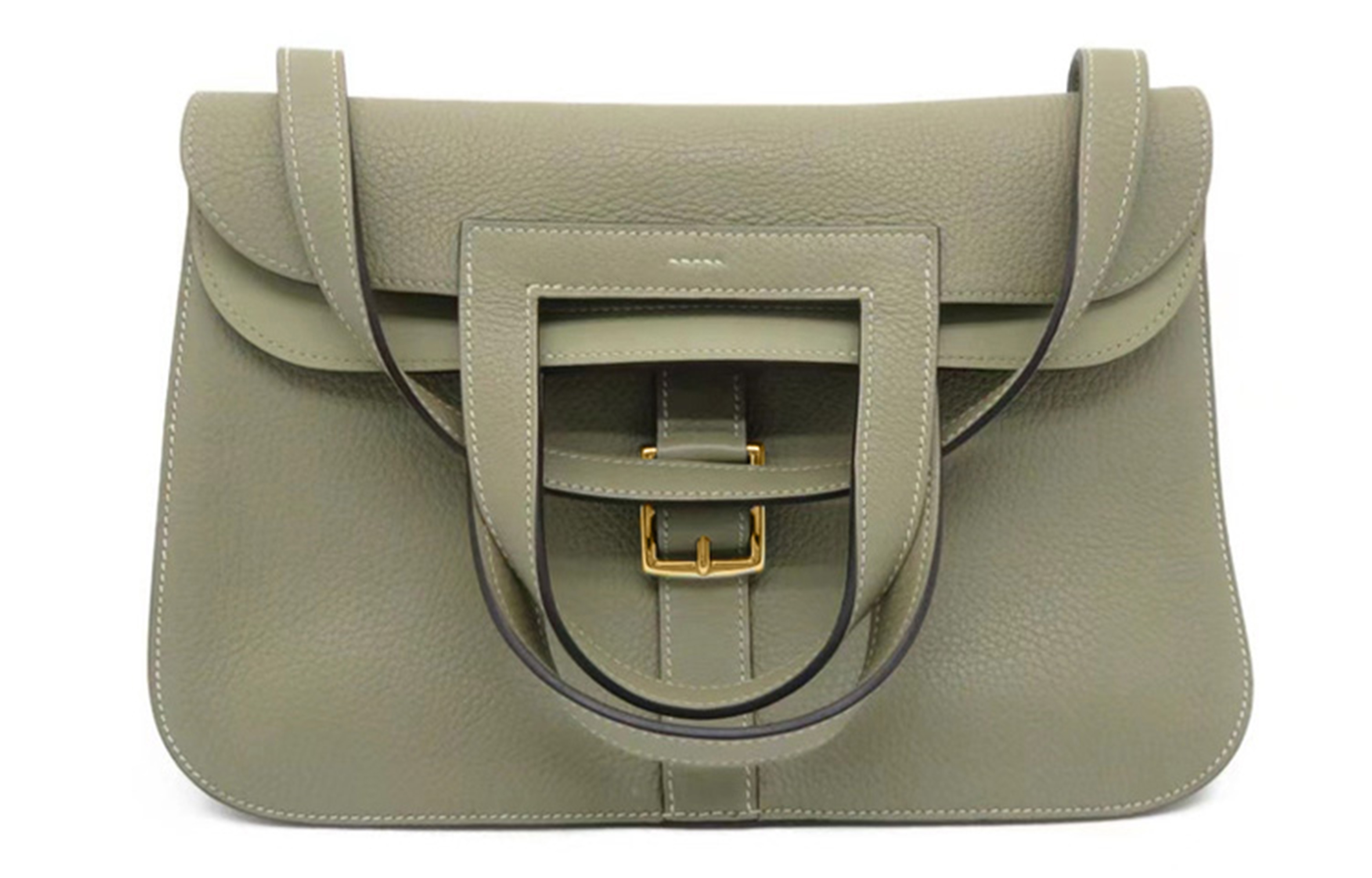 HERMES Halzan Taurillon Clemence Leather Horse Hoof Bag, Handbag, Shoulder Bag, Crossbody Bag Women's