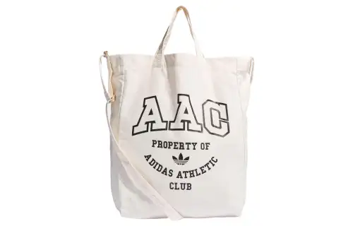 Adidas Originals Trefoil Cotton Canvas Tote Bag, Shopping Bag, Canvas Bag, Shoulder Bag, Crossbody Bag Unisex Beige