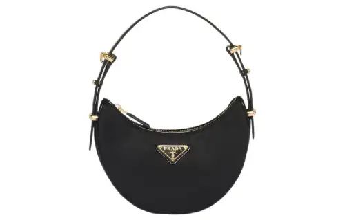PRADA Arque Recycled Nylon Handbag, Shoulder Bag Mini Women's Black