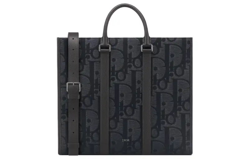 DIOR Oblique Print Shoulder Bag, Crossbody Bag, Handbag Men's Black
