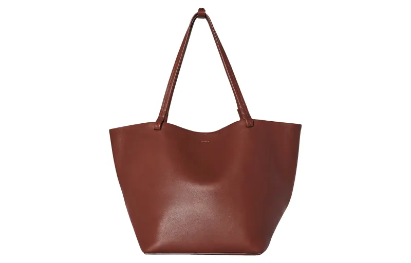 THE ROW Saddle Leather Handbag Women's Cognac Brown