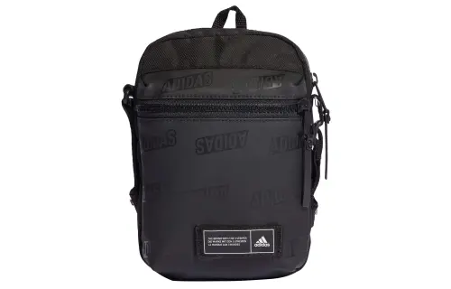 Adidas Eco friendly Polyester Fiber Flat Woven Fabric Shoulder Bag, Crossbody Bag Regular Unisex Black