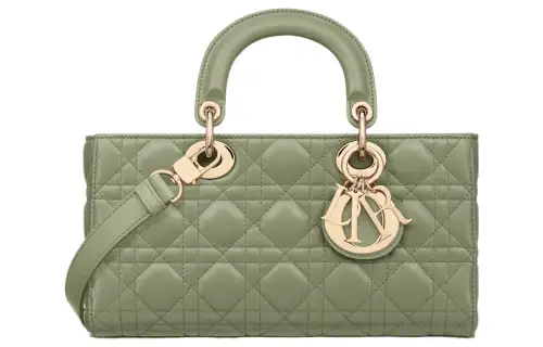 DIOR Lady D Joy Lambskin Handbag, Shoulder Bag, Crossbody Bag, Handbag Medium Women's Cactus Green