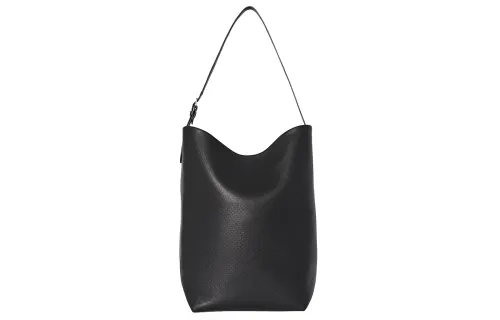 THE ROW Saddle Leather One Shoulder Handbag Large Women's Black